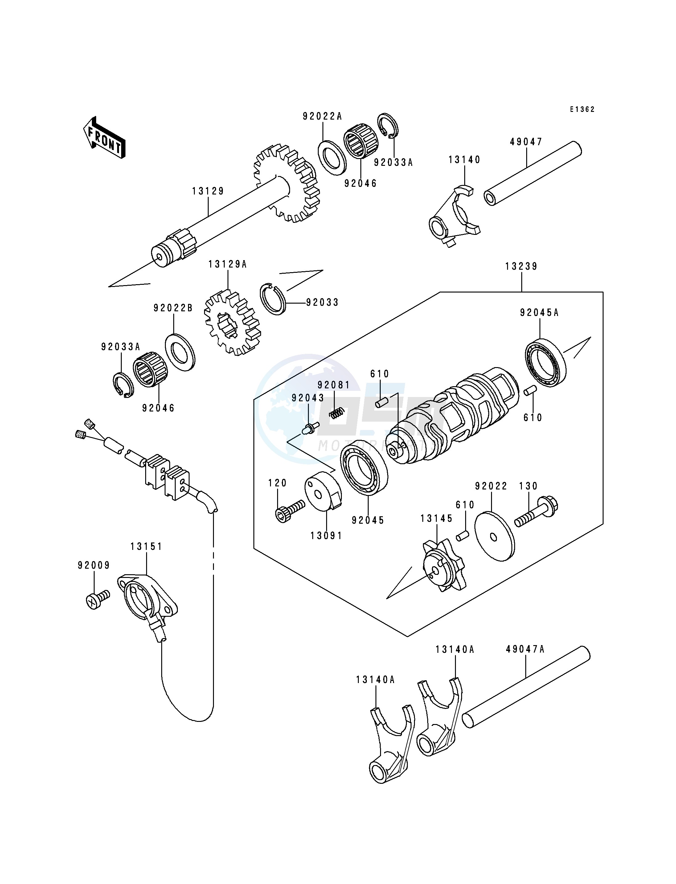 GEAR CHANGE DRUM_SHIFT FORK-- S- - image