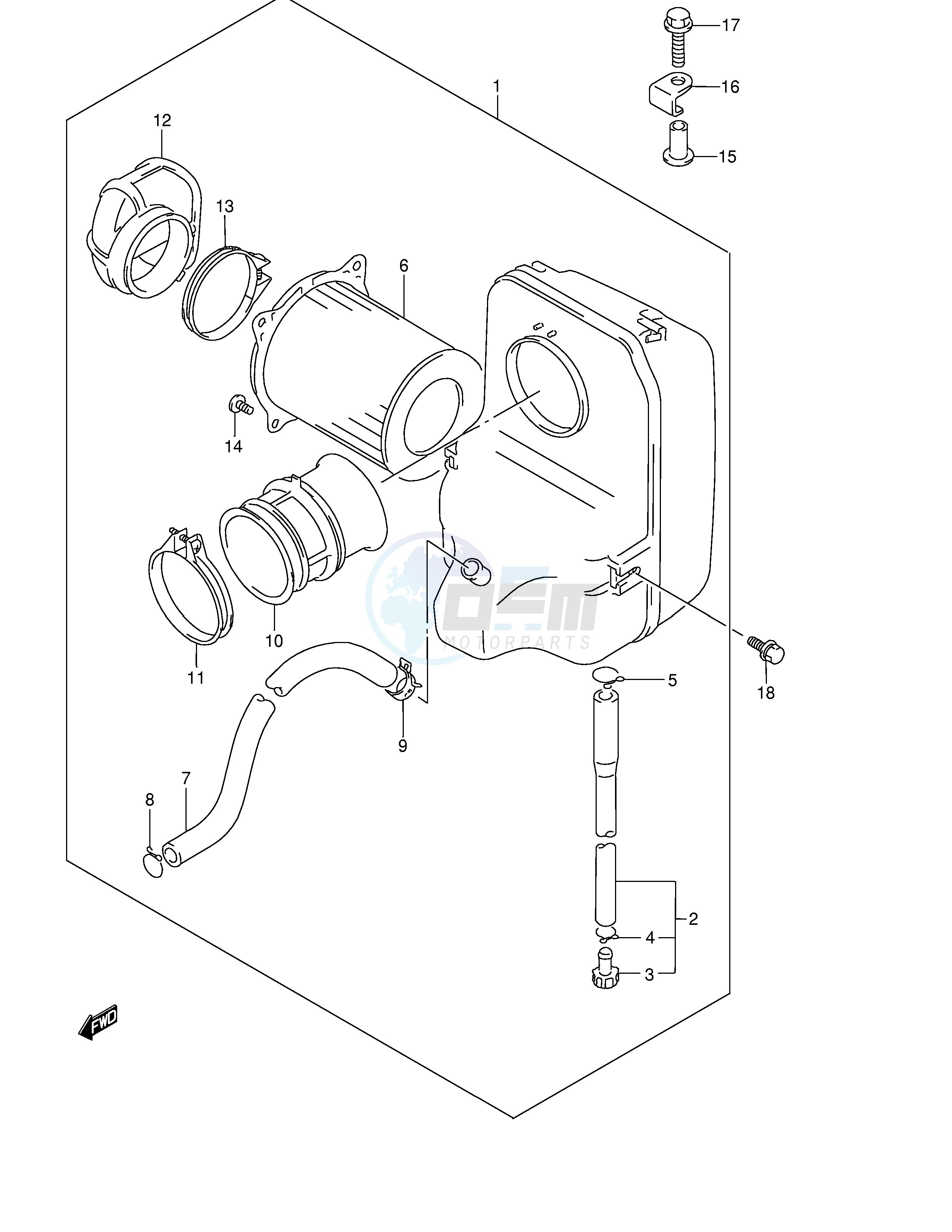 REAR AIR CLEANER blueprint