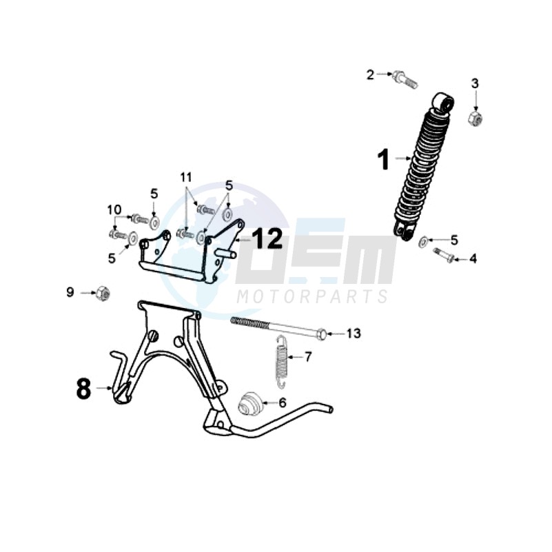 REAR SHOCK AND STAND image