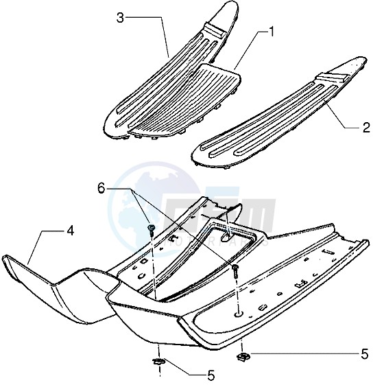 Footrest - Rubber mats blueprint