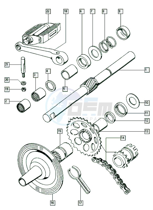 Starter mechanism-pedals image