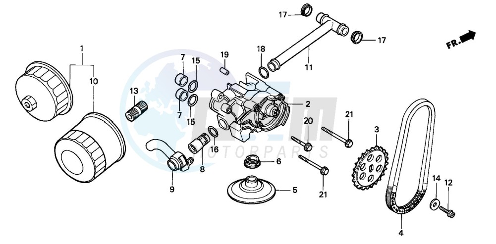 OIL FILTER/OIL PUMP blueprint