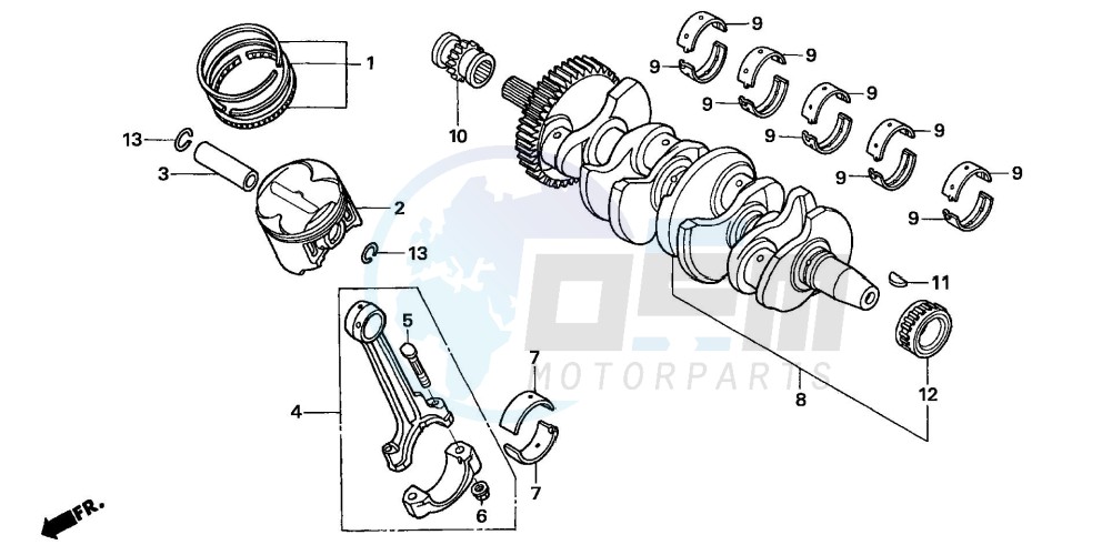 CRANKSHAFT/PISTON (CBF600S6/SA6/N6/NA6) image