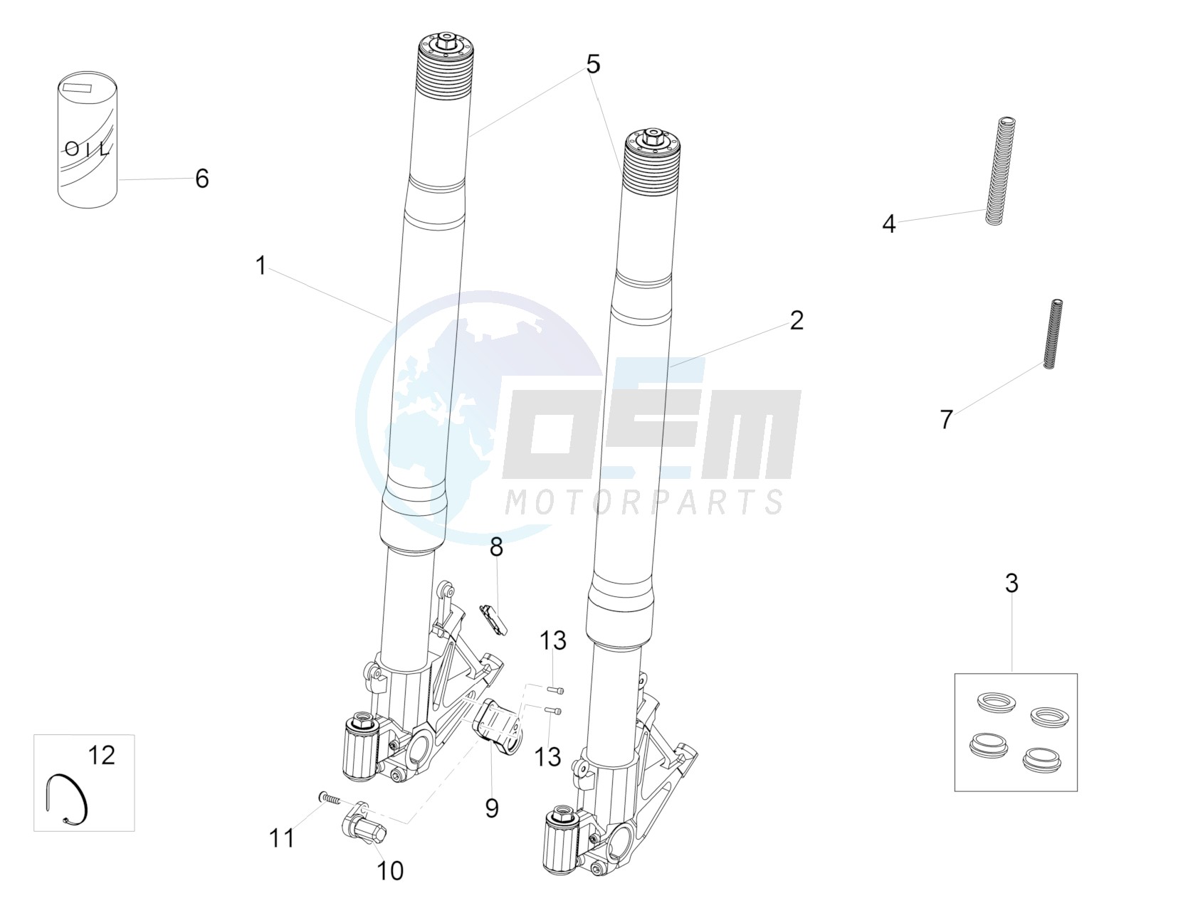 Front fork Ohlins blueprint