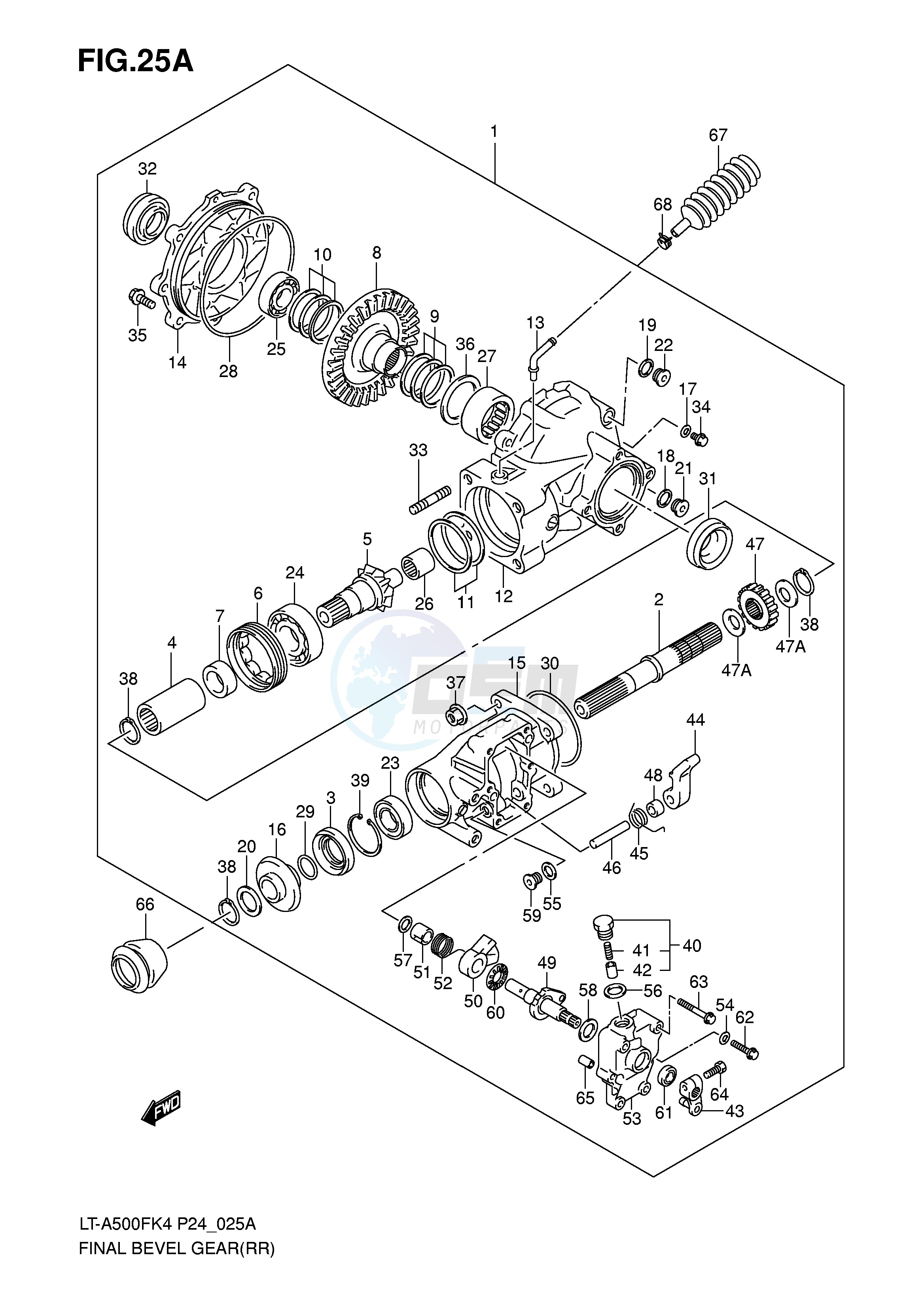 FINAL BEVEL GEAR (REAR)('04 9~) blueprint