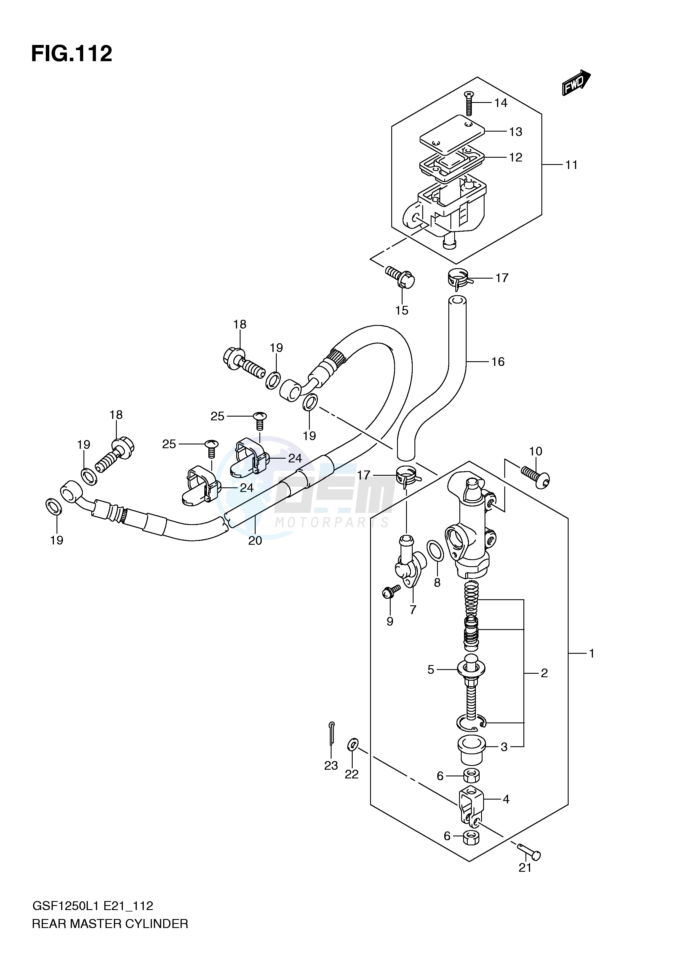 REAR MASTER CYLINDER (GSF1250L1 E24) image