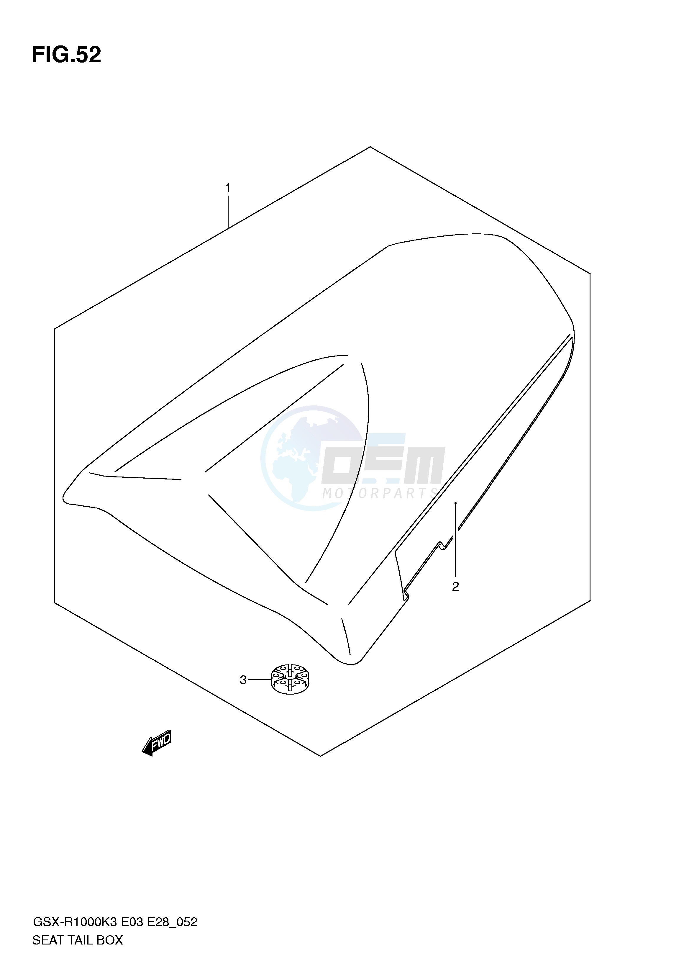 SEAT TAIL BOX (MODEL K3) blueprint