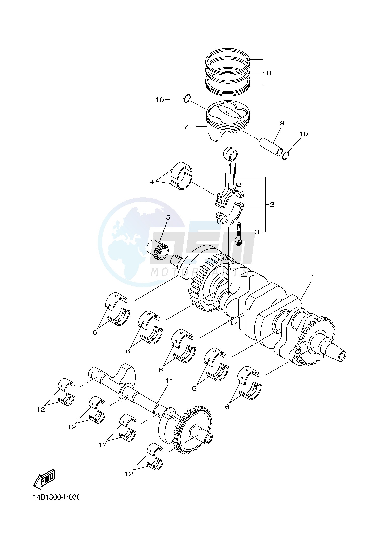 CRANKSHAFT & PISTON image