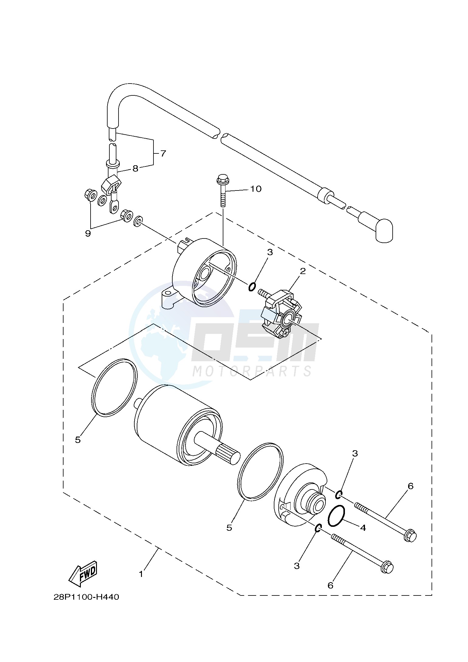 STARTING MOTOR image