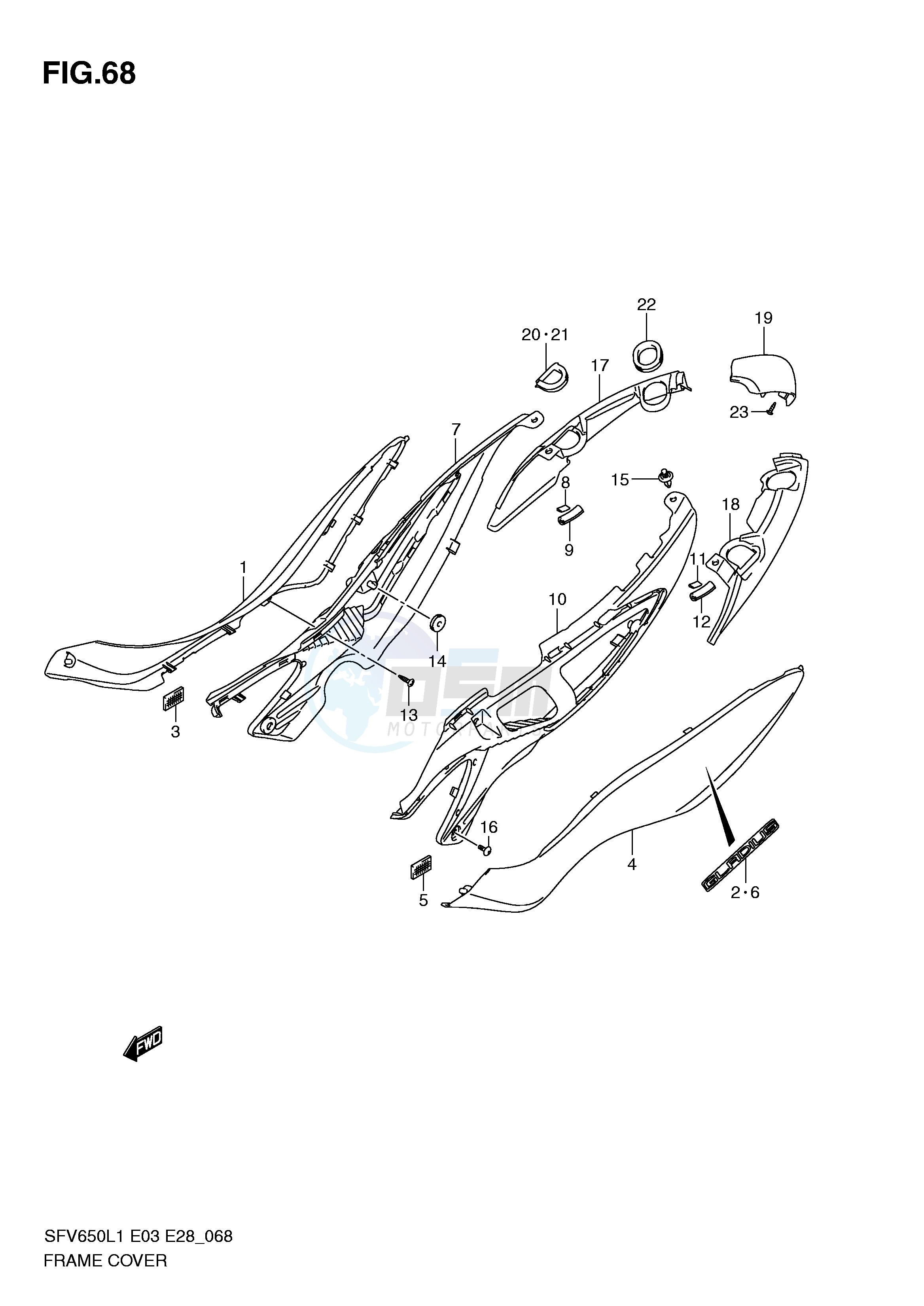 FRAME COVER (SFV650L1 E28) image