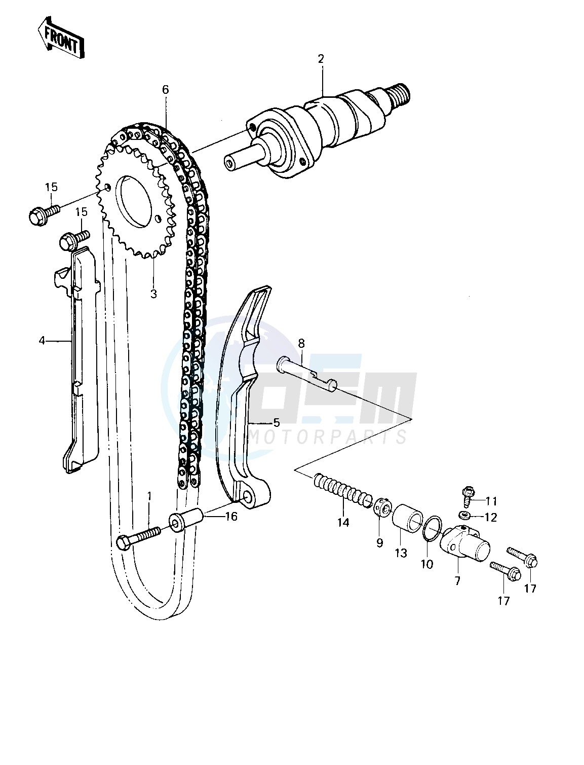 CAMSHAFT_CHAIN_TENSIONER -- 81-82 KLT200-A1_A2_A3- - image