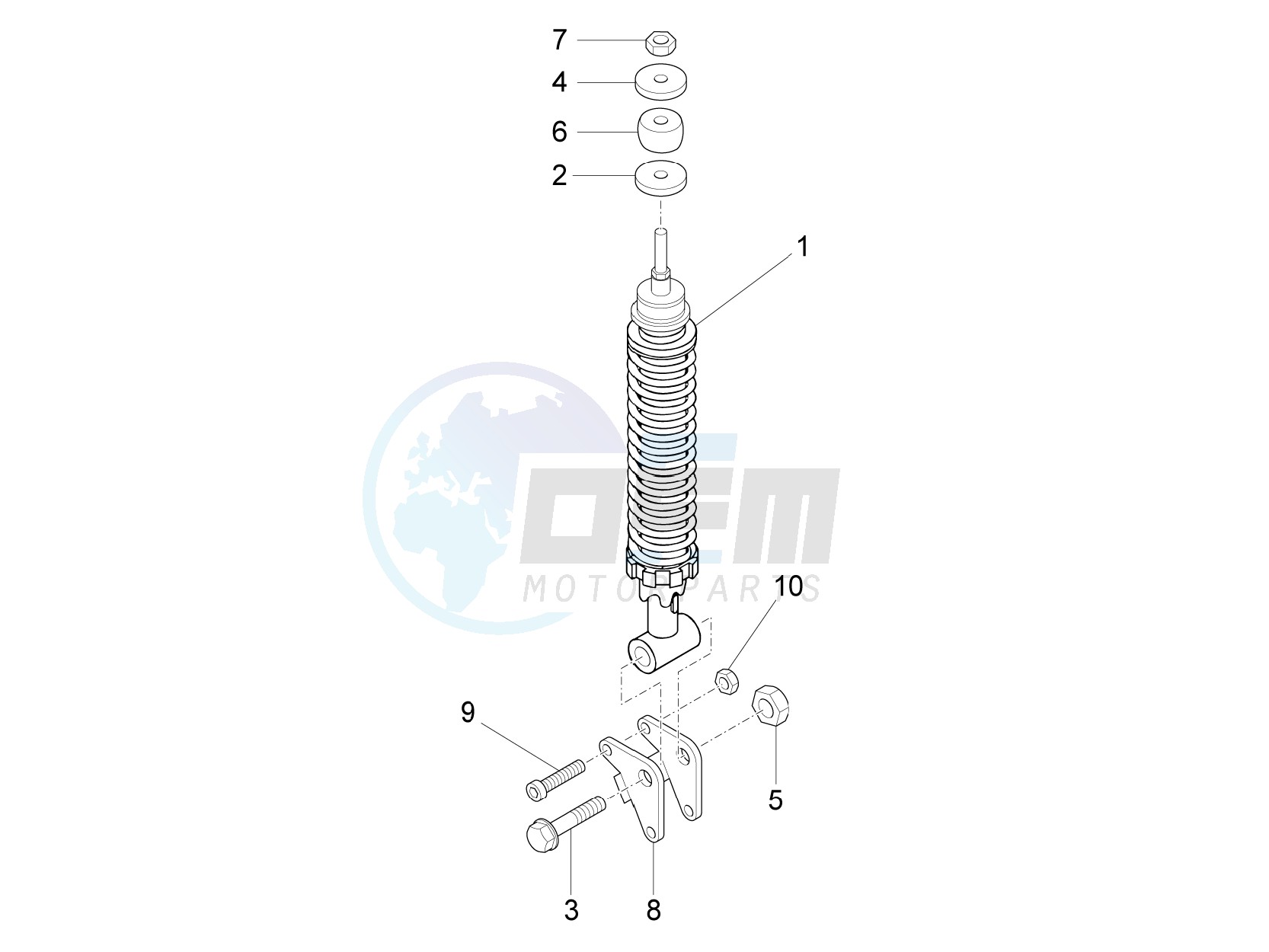 Rear suspension - Shock absorber/s image