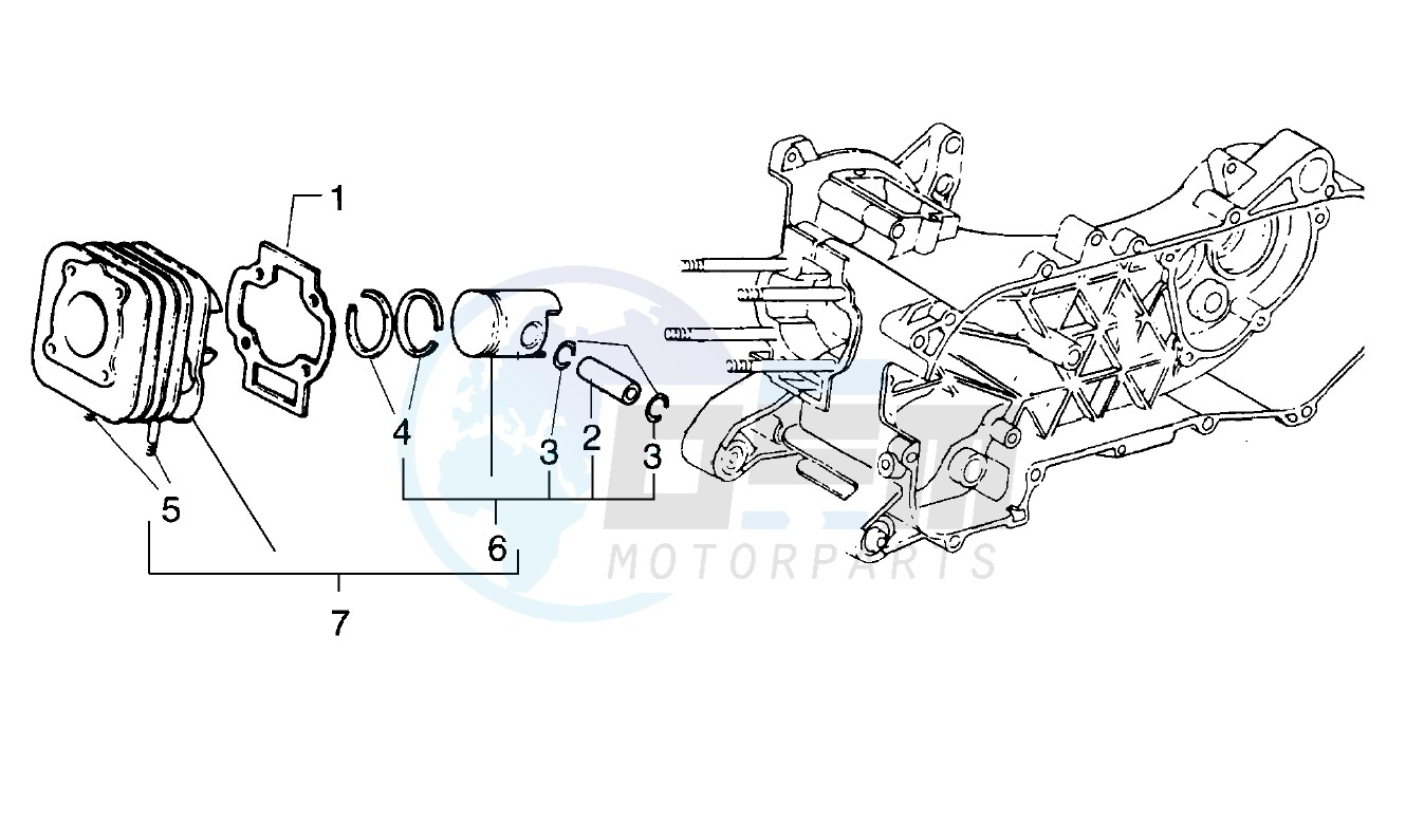 Cylinder - Piston Air cooled blueprint