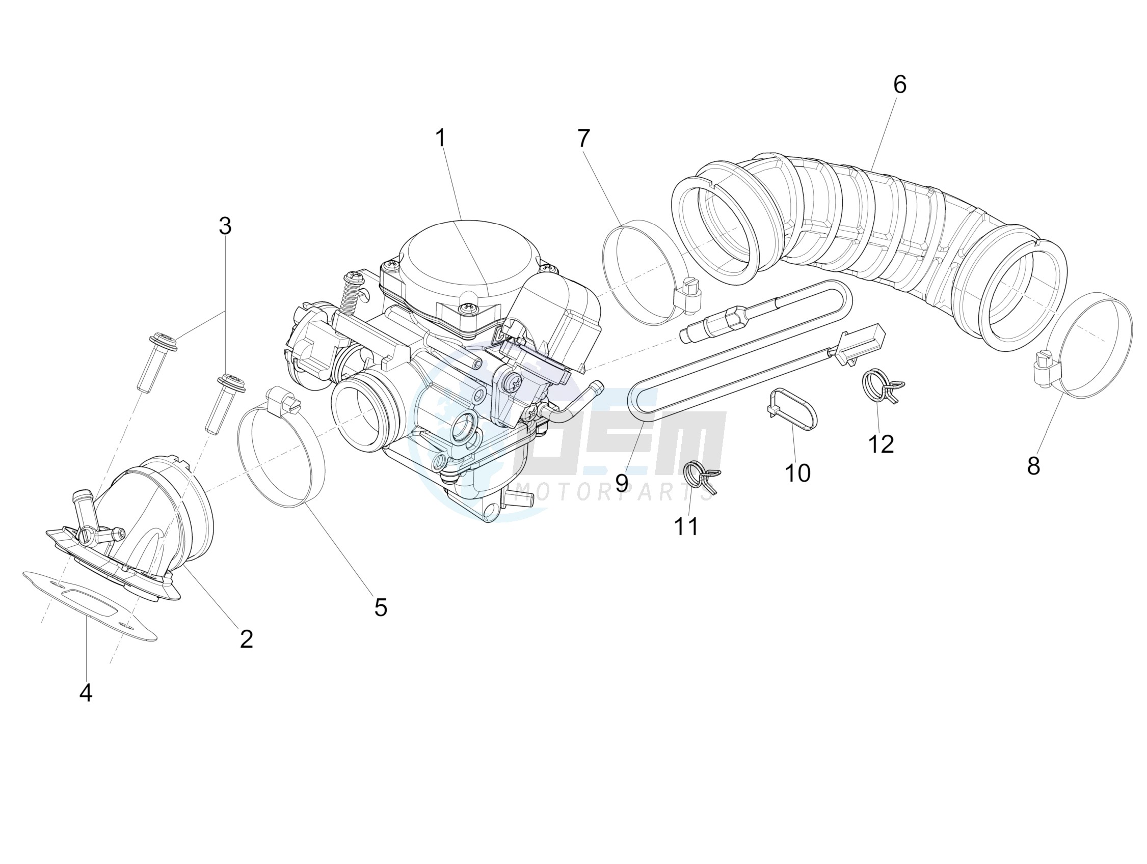 Carburettor assembly - Union pipe image