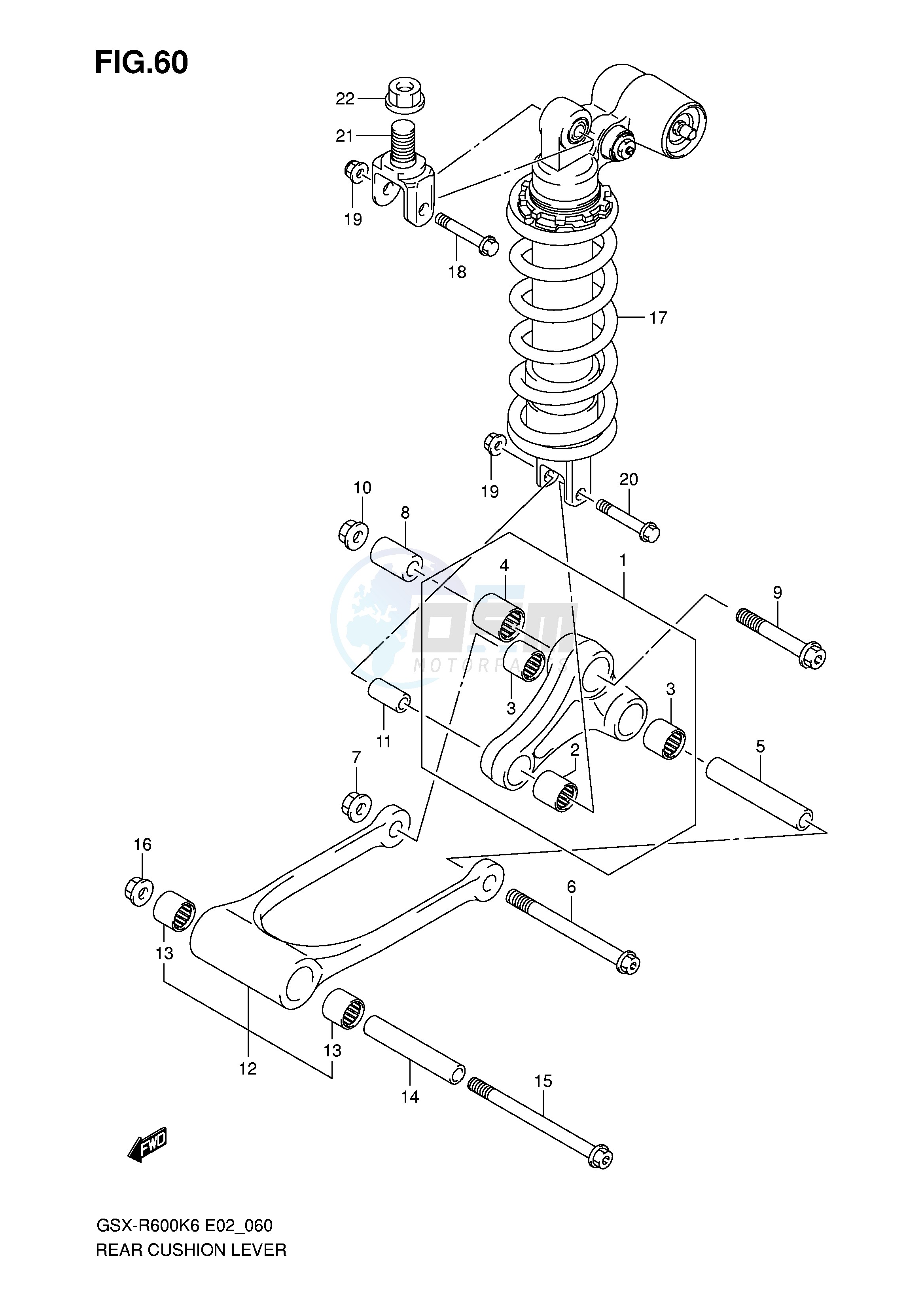 REAR CUSHION LEVER image