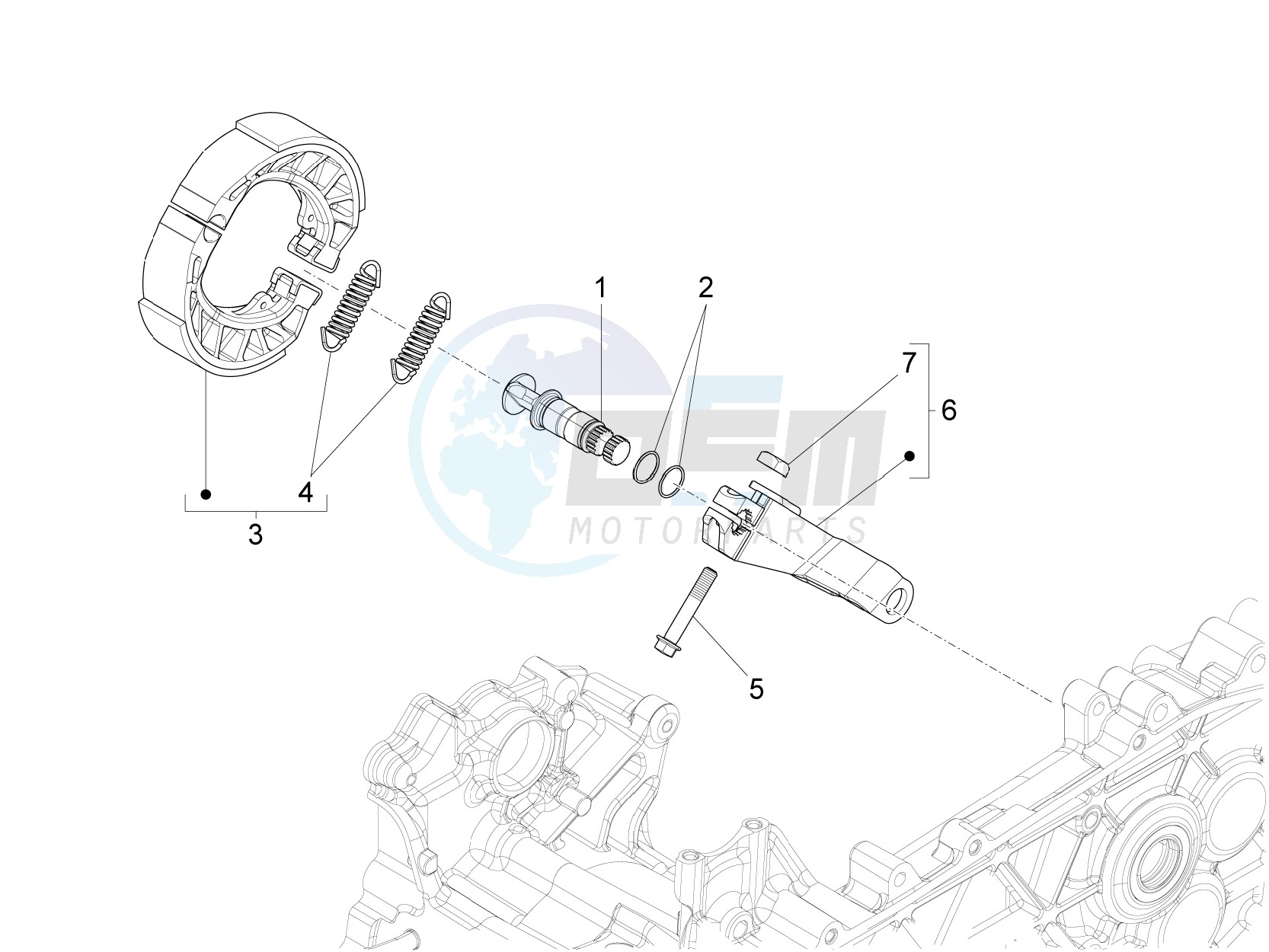 Rear brake - Brake jaw image