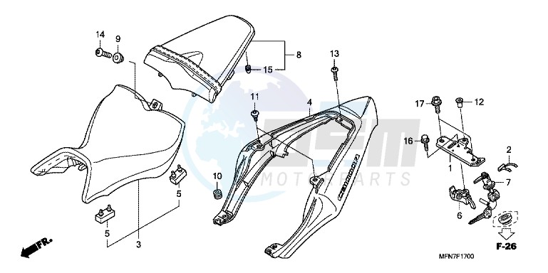 SEAT/ SEAT COWL blueprint