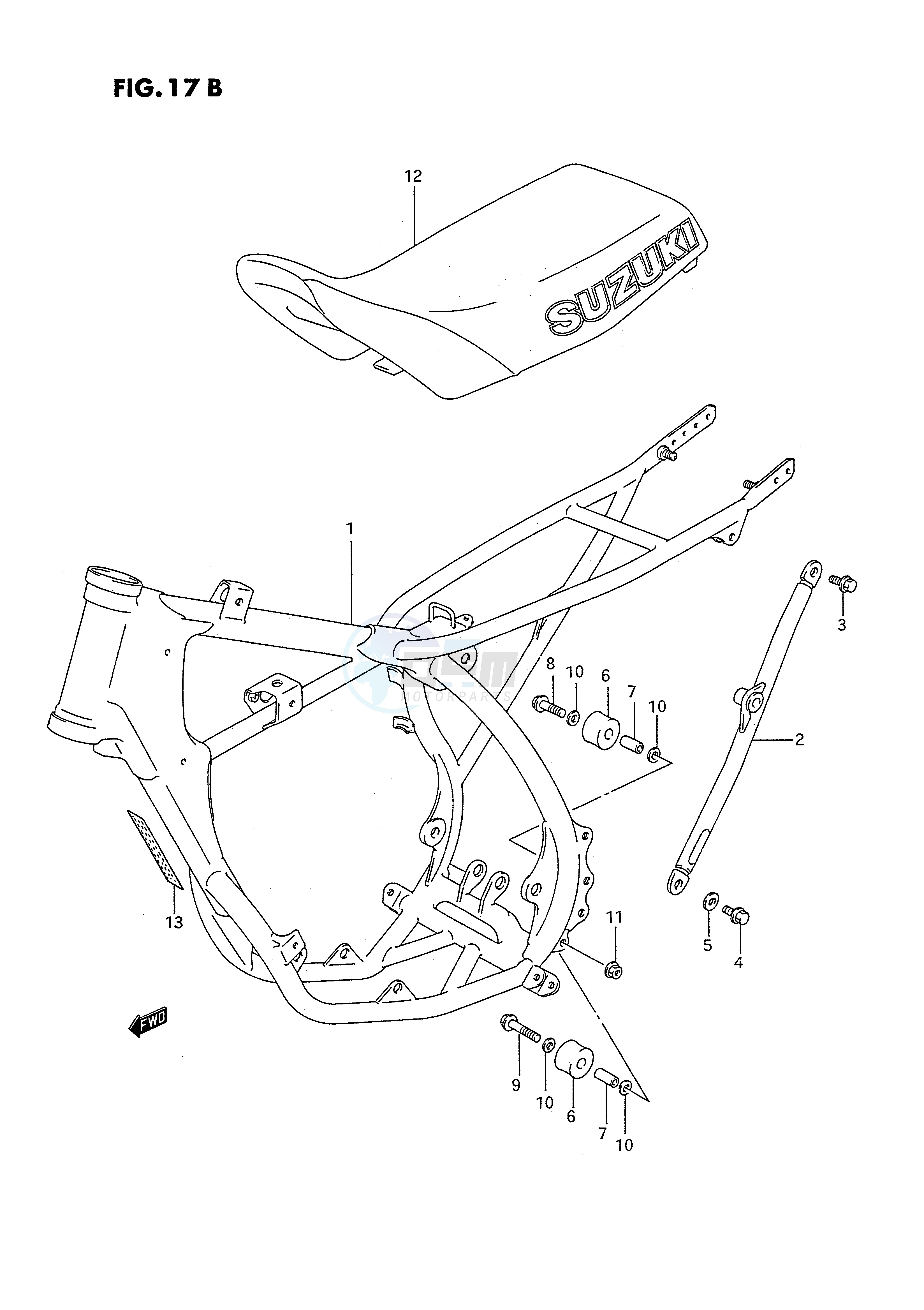 FRAME - SEAT (MODEL P R S) blueprint