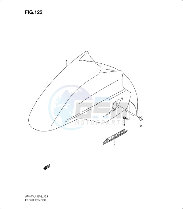 FRONT FENDER (AN400ZAL1 E51) blueprint