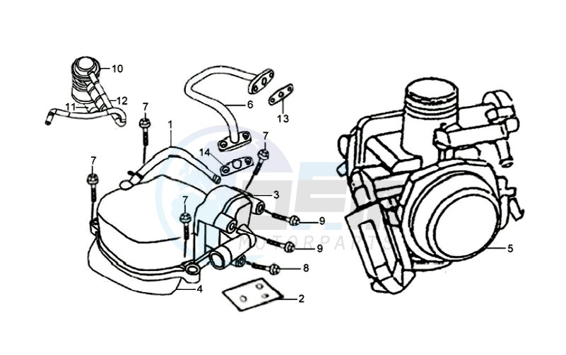 CYLINDER HEAD COVER / CARBURATOR blueprint