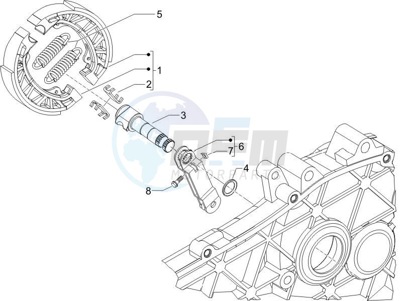 Rear brake - Brake jaw image