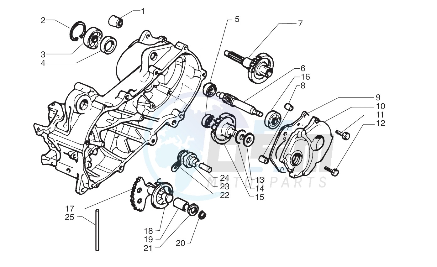 Rear wheel axle blueprint