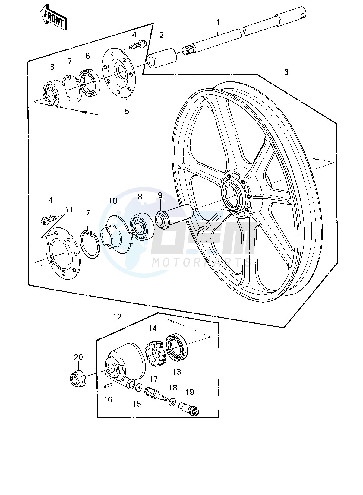 FRONT WHEEL_HUB image