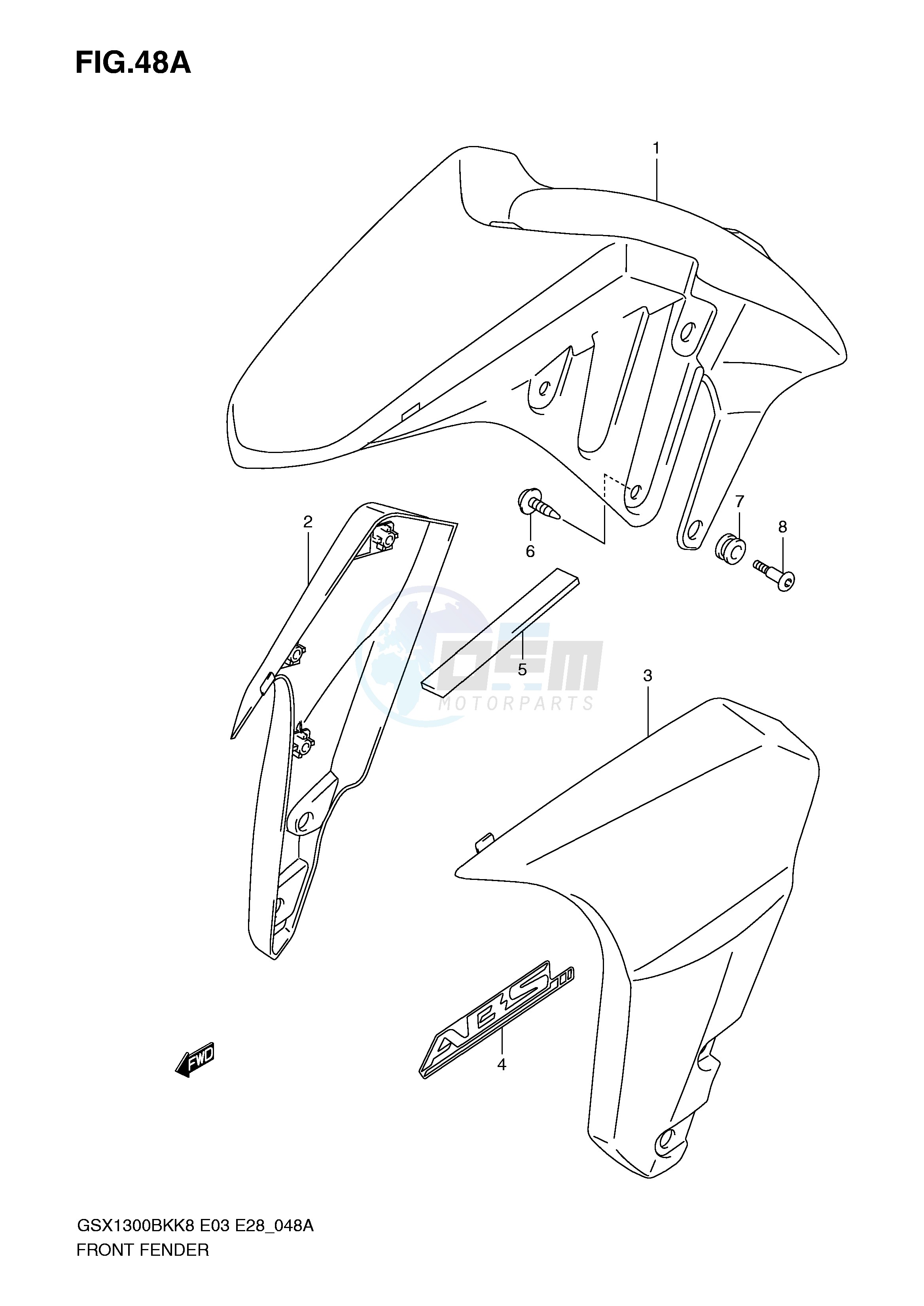 FRONT FENDER (WITH ABS) blueprint