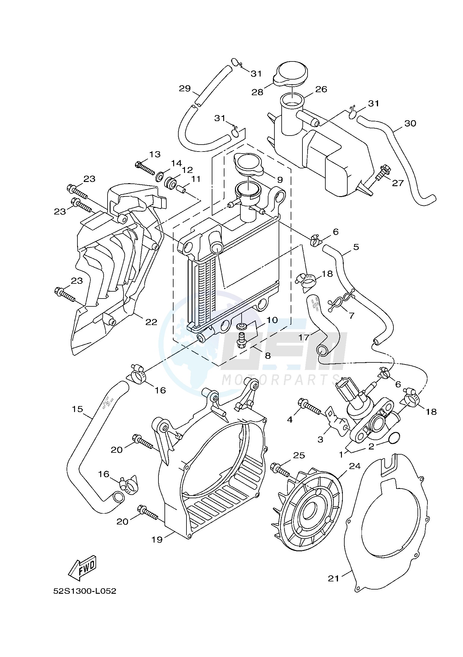 RADIATOR & HOSE blueprint