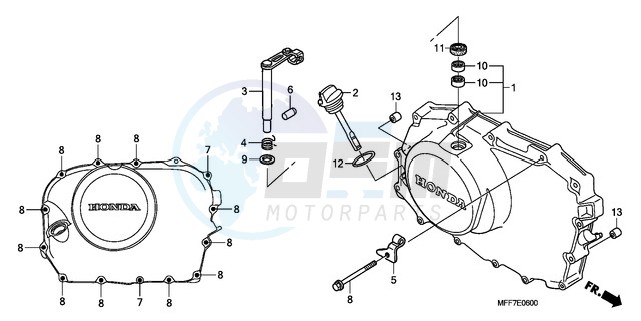 RIGHT CRANKCASE COVER blueprint