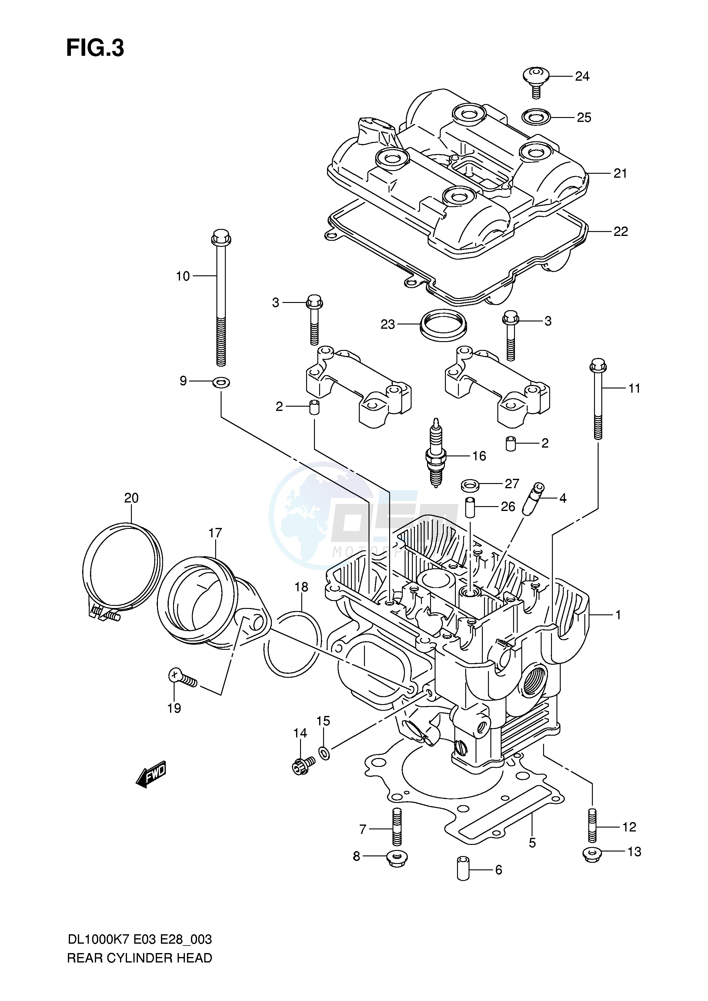 REAR CYLINDER HEAD image