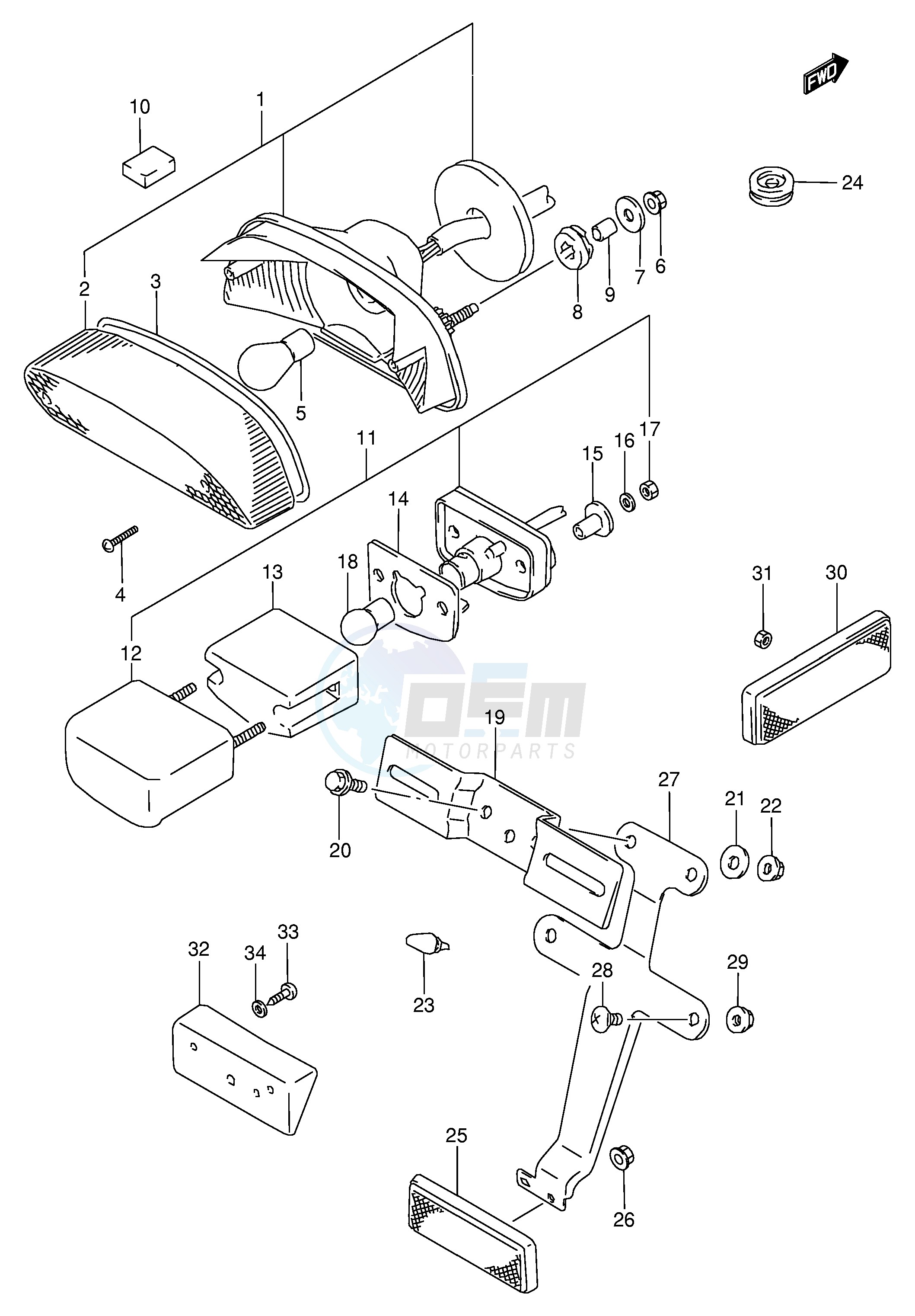 REAR COMBINATION LAMP (MODEL L M N) image