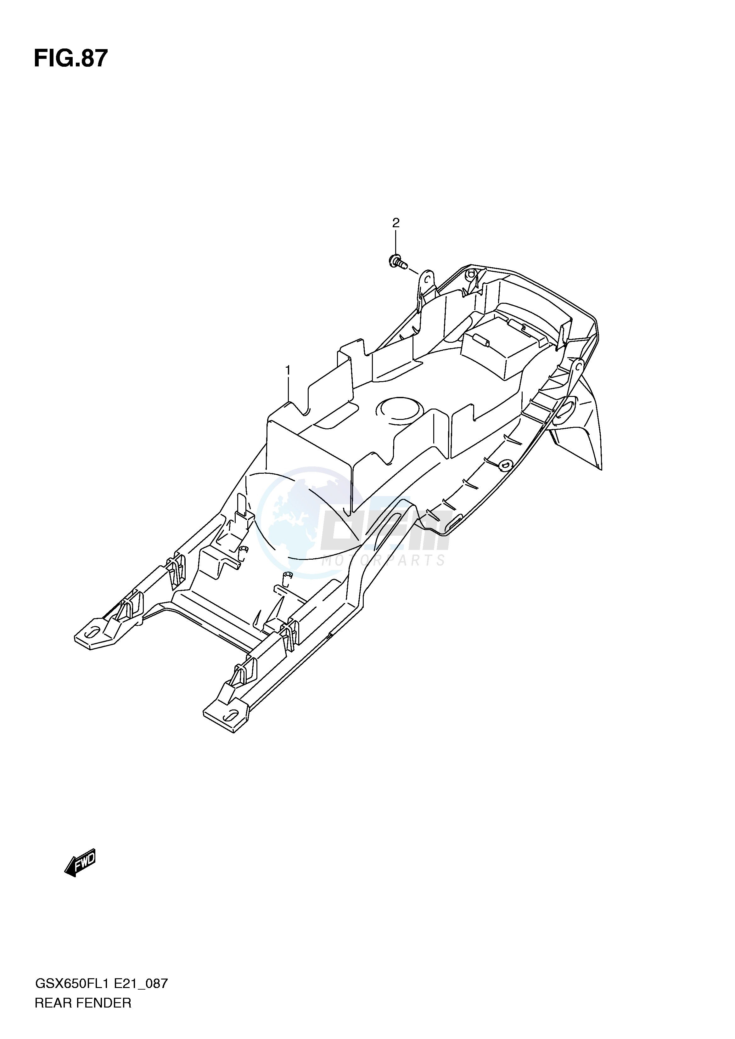 REAR FENDER (GSX650FAL1 E21) blueprint