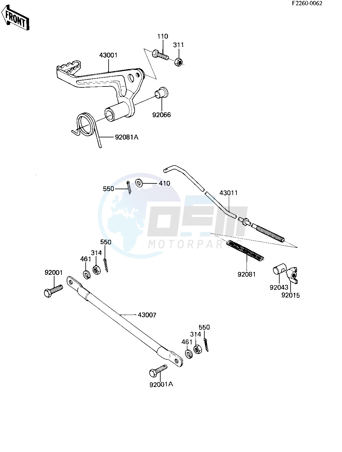 BRAKE PEDAL_TORQUE LINK -- 82 KX80-C2- - blueprint