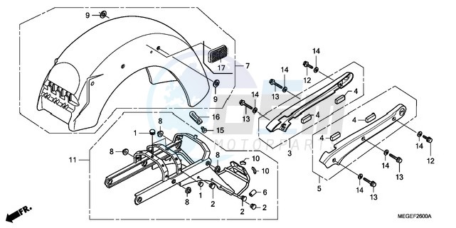 REAR FENDER/GRAB RAIL image