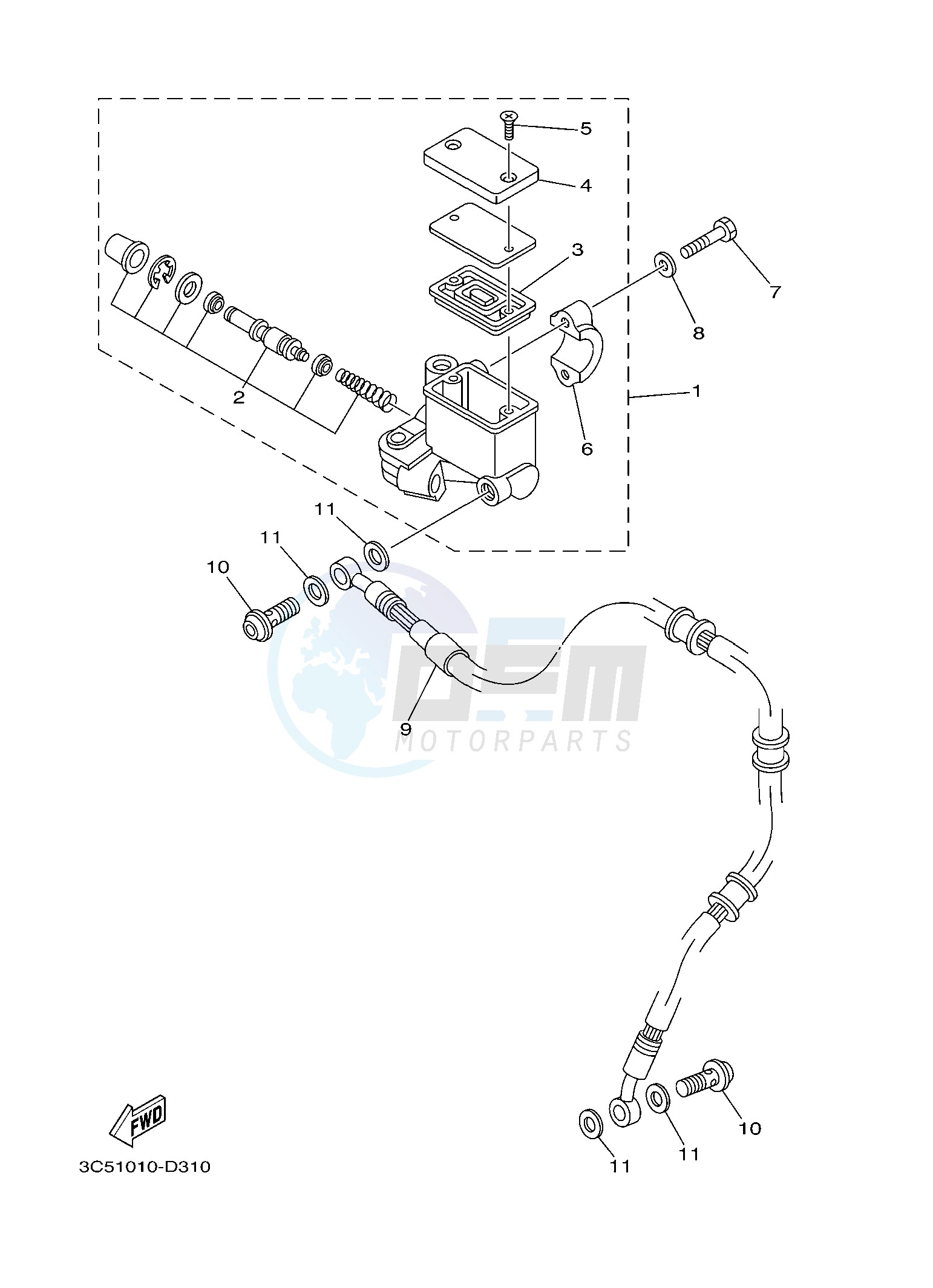 FRONT MASTER CYLINDER image