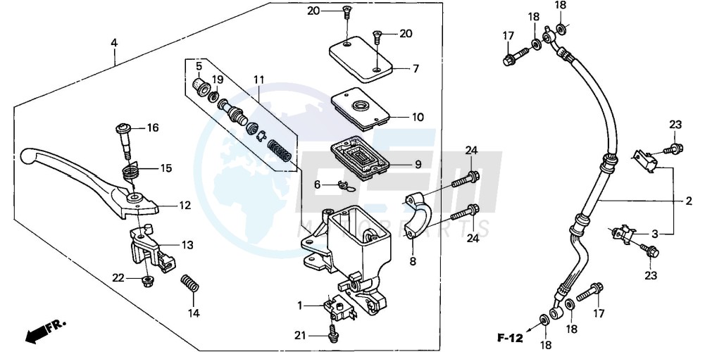 FR. BRAKE MASTER CYLINDER image