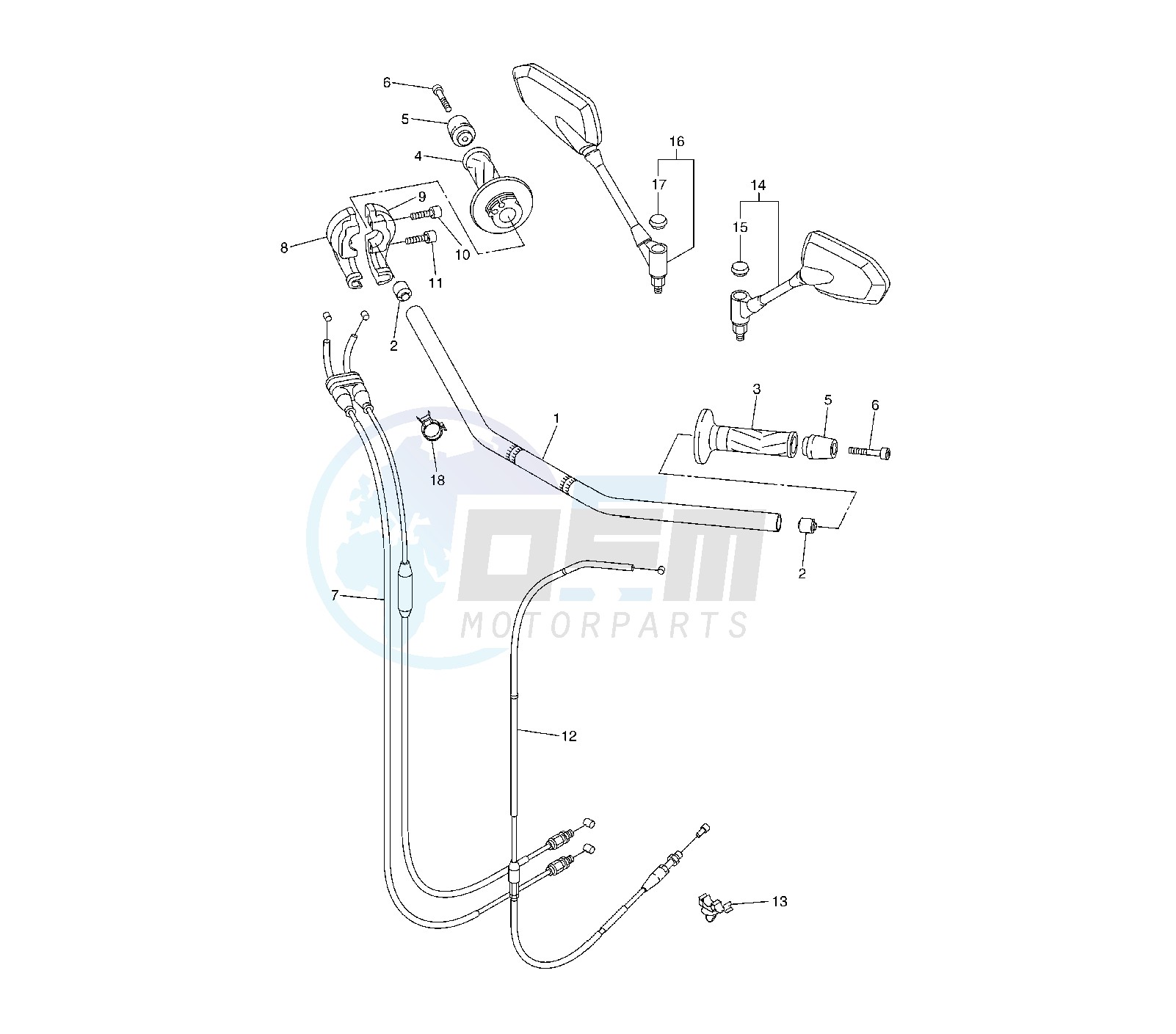 STEERING HANDLE AND CABLE image