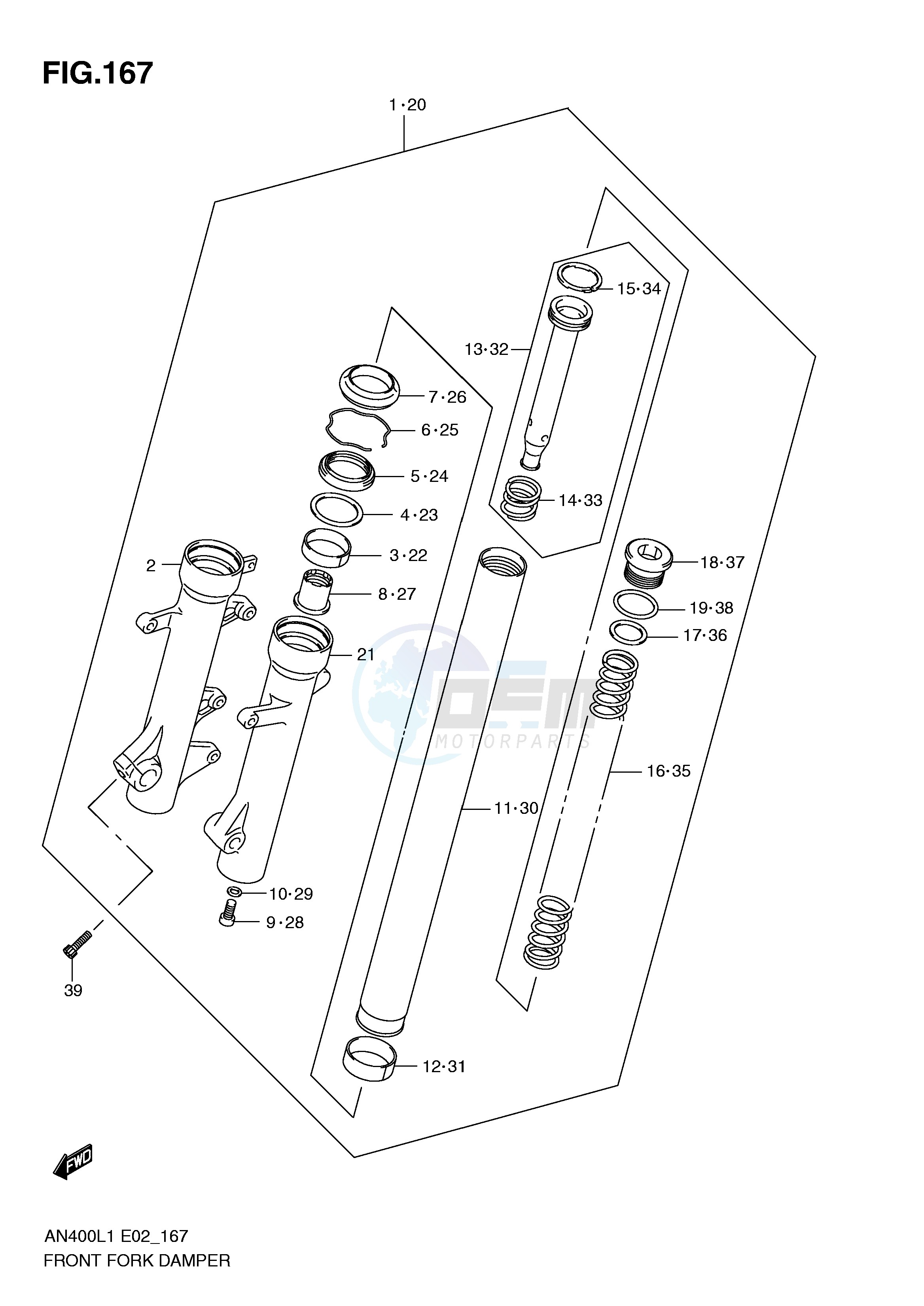 FRONT FORK DAMPER (AN400AL1 E24) image