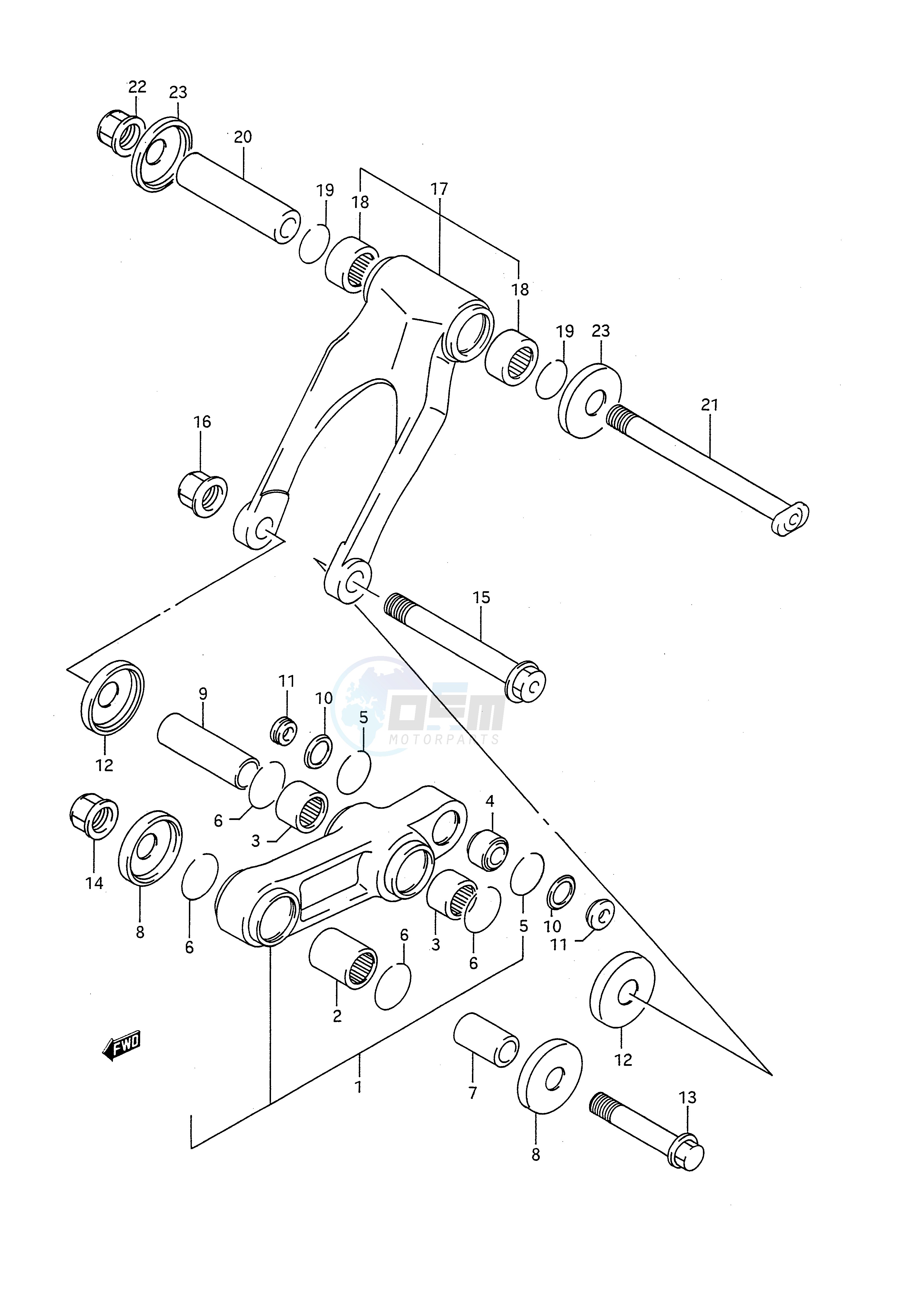 CUSHION LEVER (MODEL M) blueprint