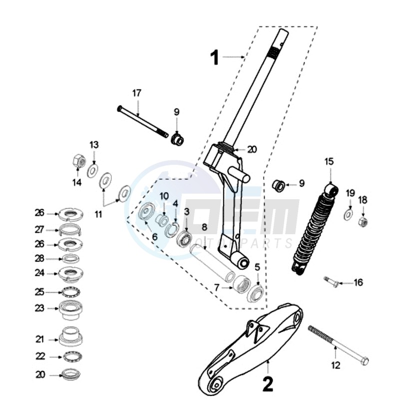 FRONT FORK / STEERINGHEAD image