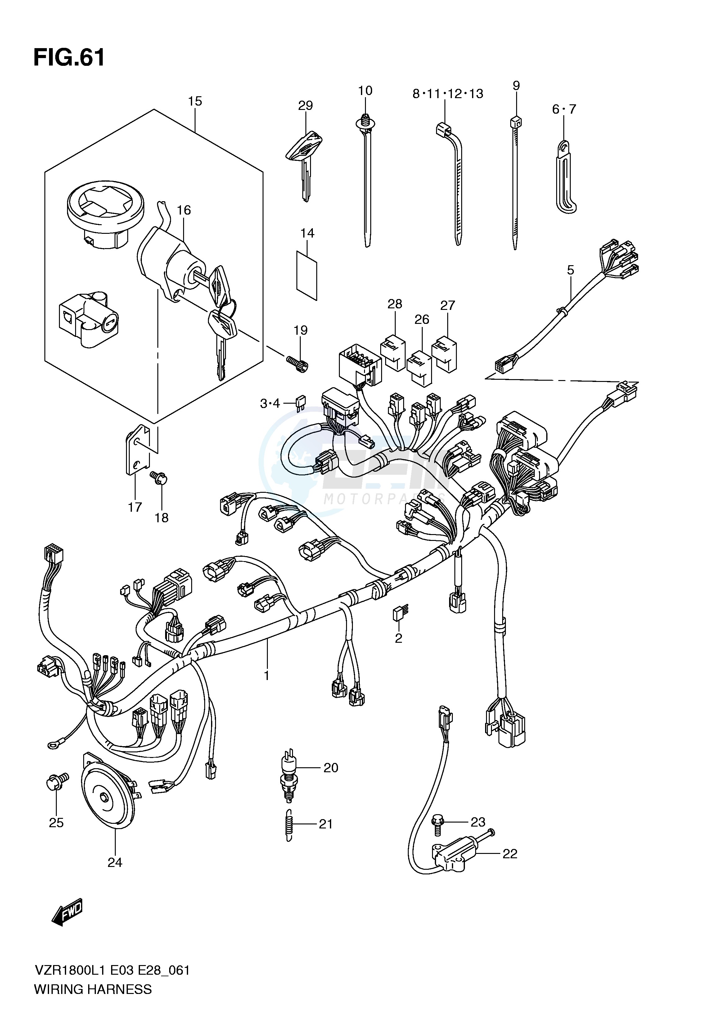 WIRING HARNESS (VZR1800L1 E28) image