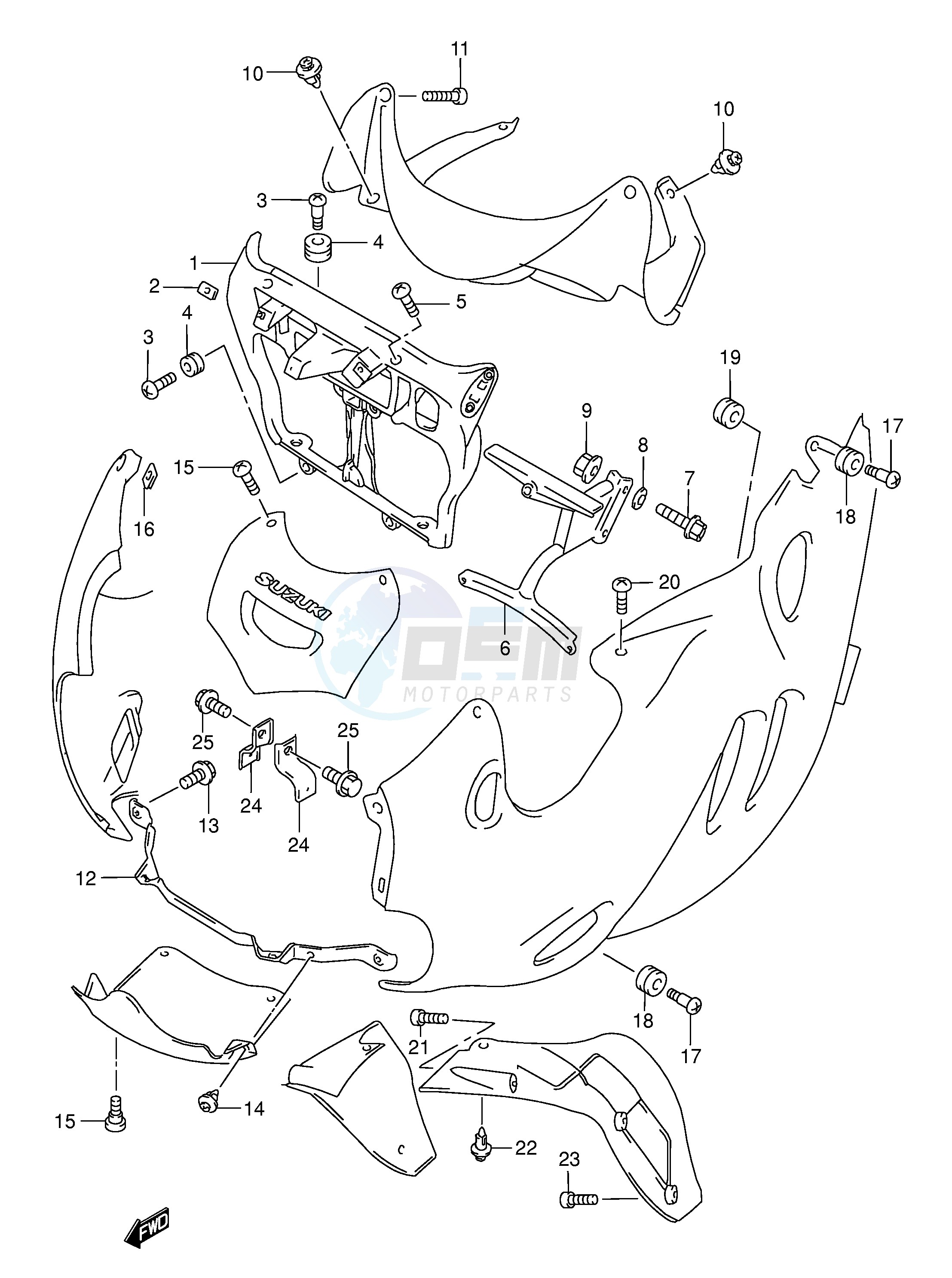 COWLING BODY INSTALLATION PARTS image