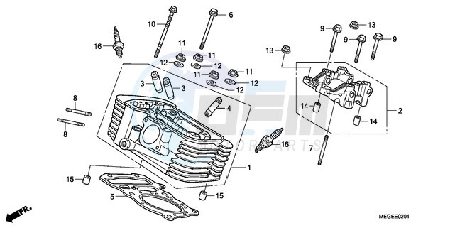 REAR CYLINDER HEAD image