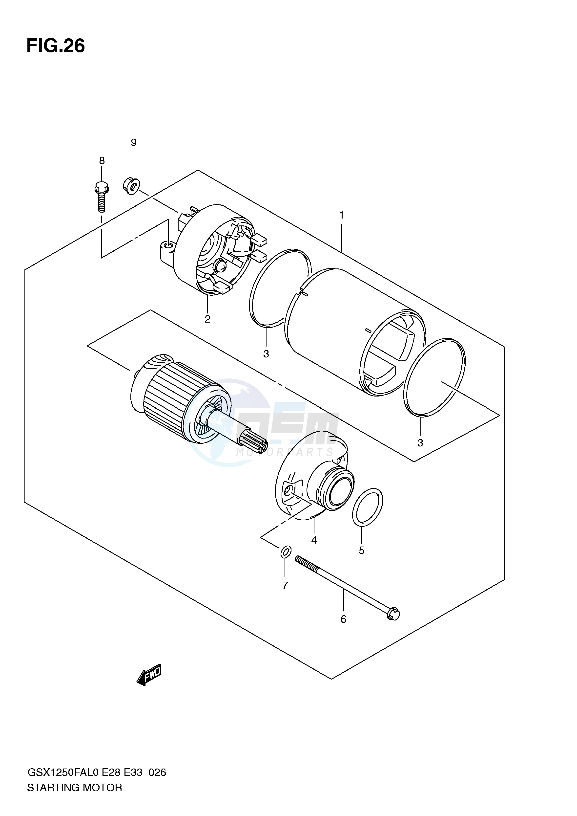 STARTING MOTOR image