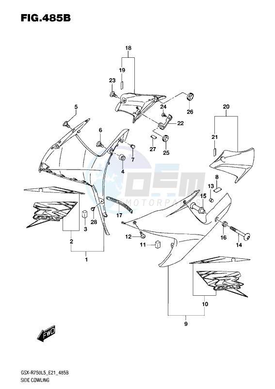 SIDE COWLING (ASV, A19) blueprint