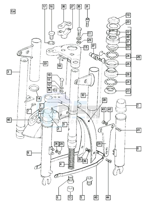 Front fork blueprint