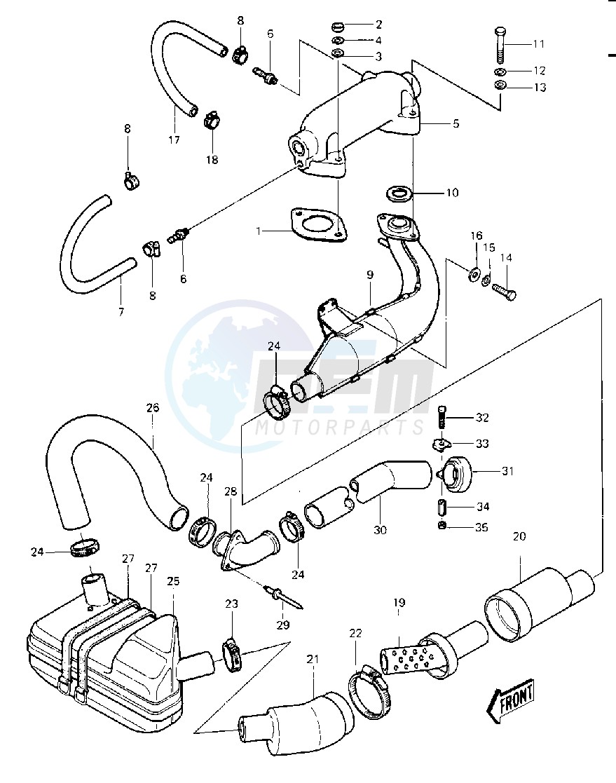 MUFFLER-- JS440-A11_A12_A13- - image