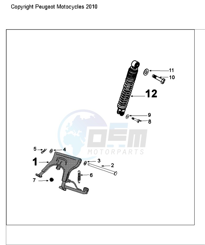 REAR SHOCK AND STAND blueprint