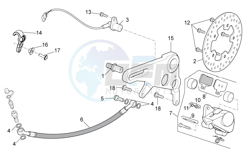 Rear brake caliper image